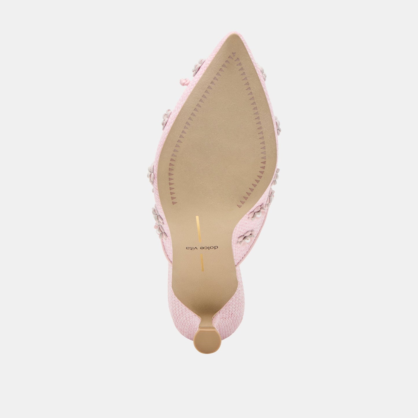 Camilo X Byrdie Golf Pink Raffia Wide Heels - PINK RAFFIA
