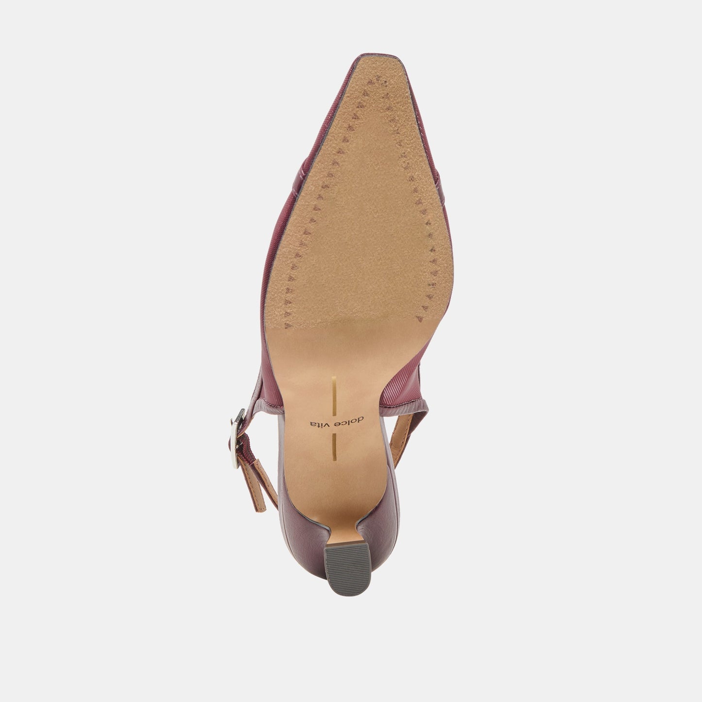 Lorine Burgundy Mesh Heels - BURGUNDY MESH