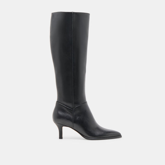 Aldy Black Leather Boots - BLACK LEATHER