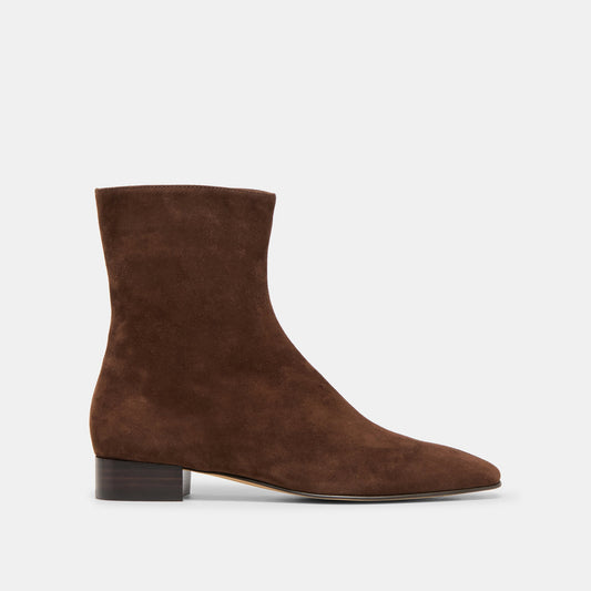 Tarine Dk Brown Nubuck Booties - DK BROWN NUBUCK