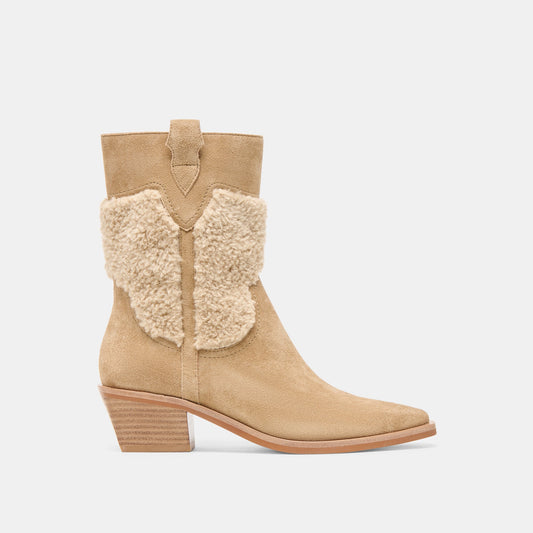 Salil Plush Dk Taupe Suede Boots - DK TAUPE SUEDE