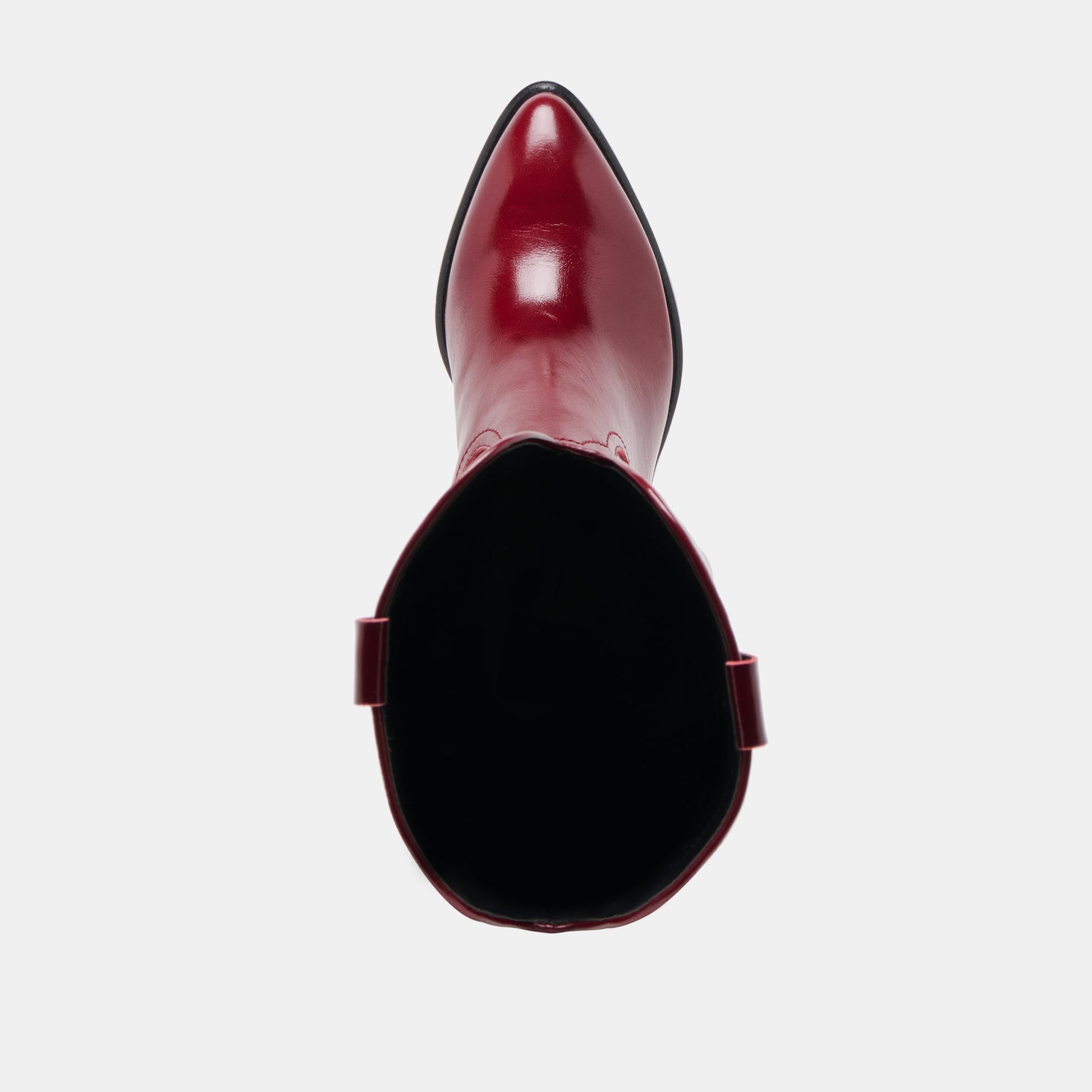 Mirla Oxblood Leather Boots - OXBLOOD LEATHER