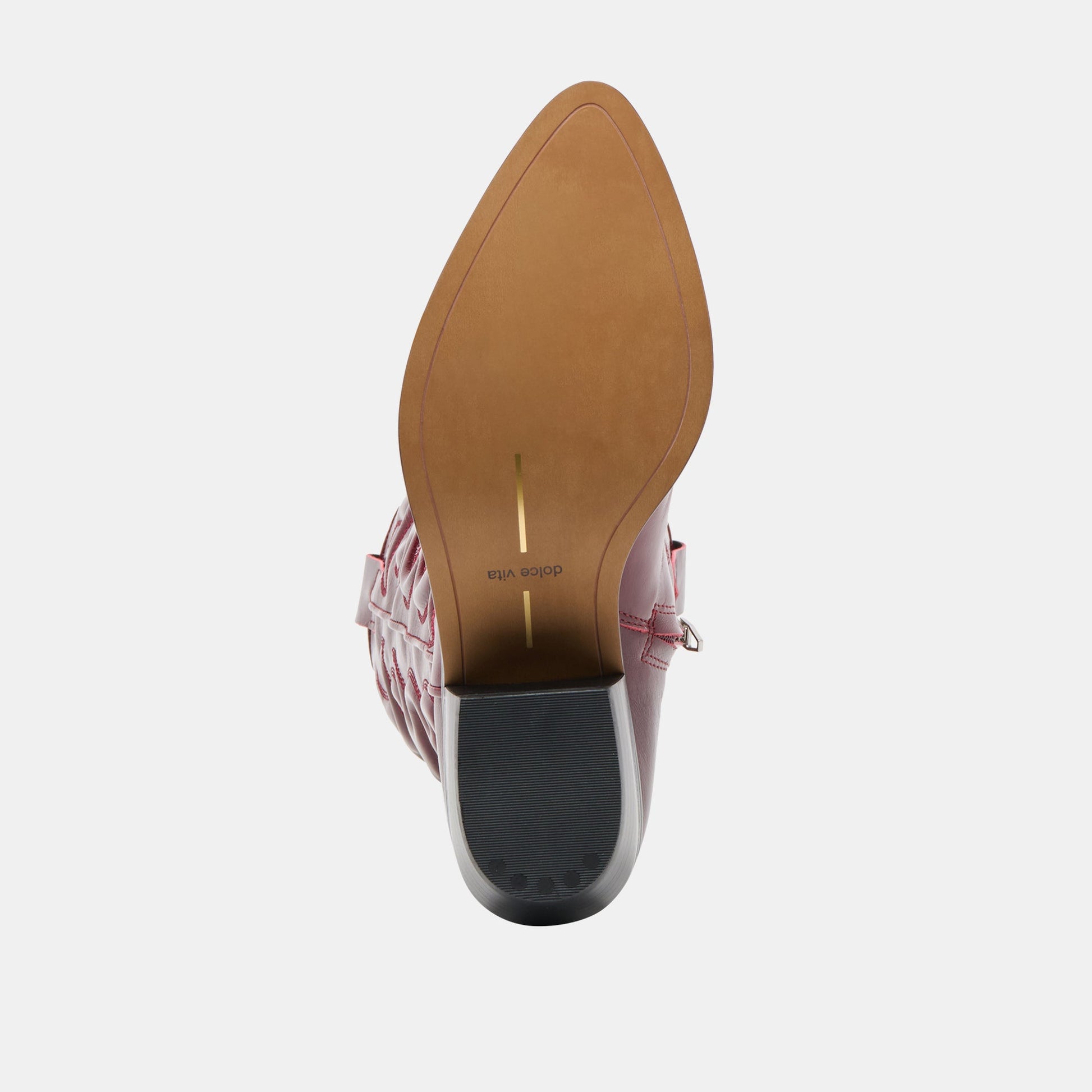 Mirla Oxblood Leather Boots - OXBLOOD LEATHER