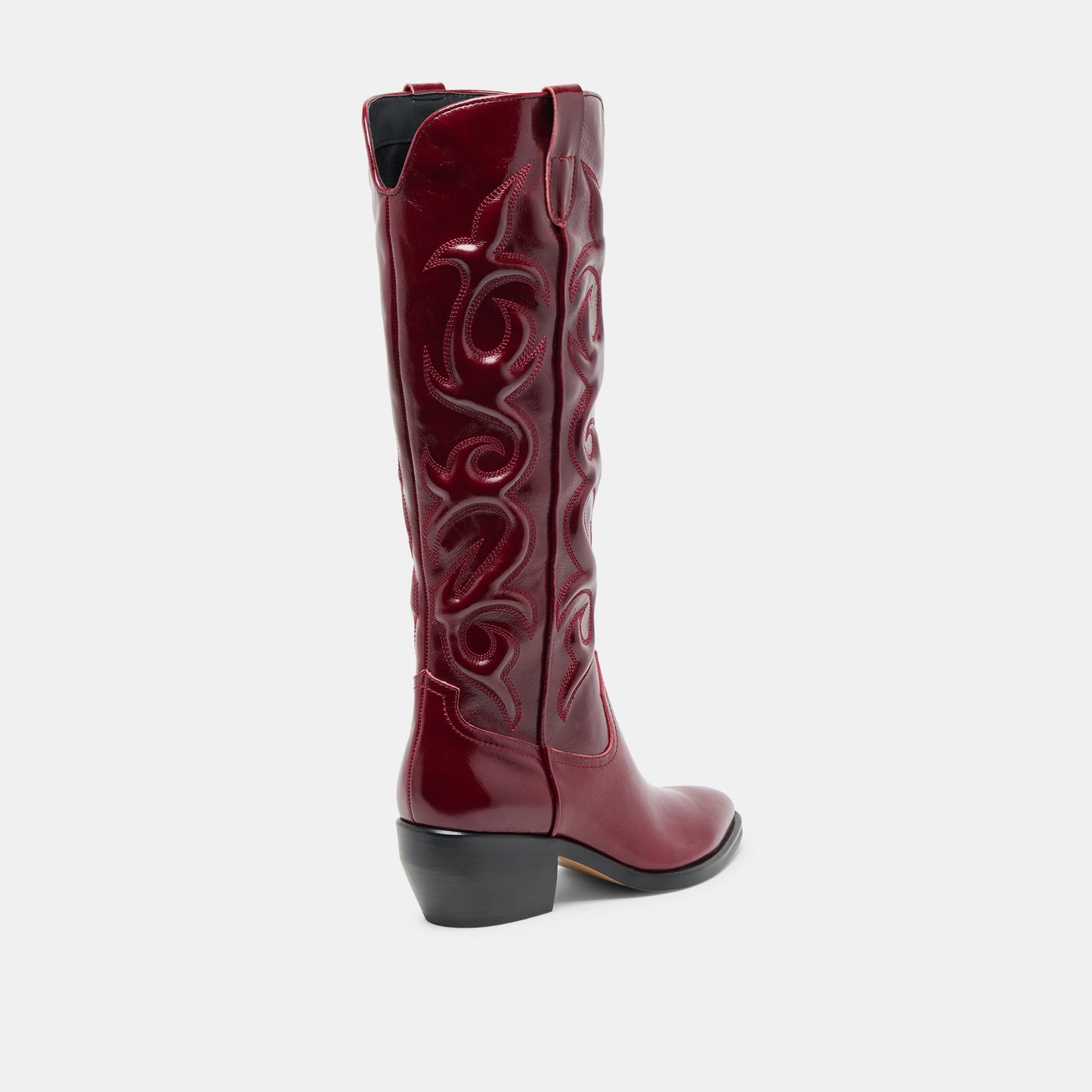 Mirla Oxblood Leather Boots - OXBLOOD LEATHER