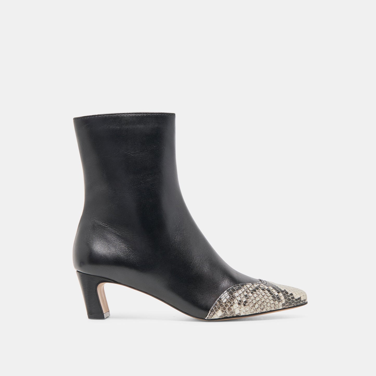 Anika Black Multi Leather Boots - BLACK MULTI LEATHER