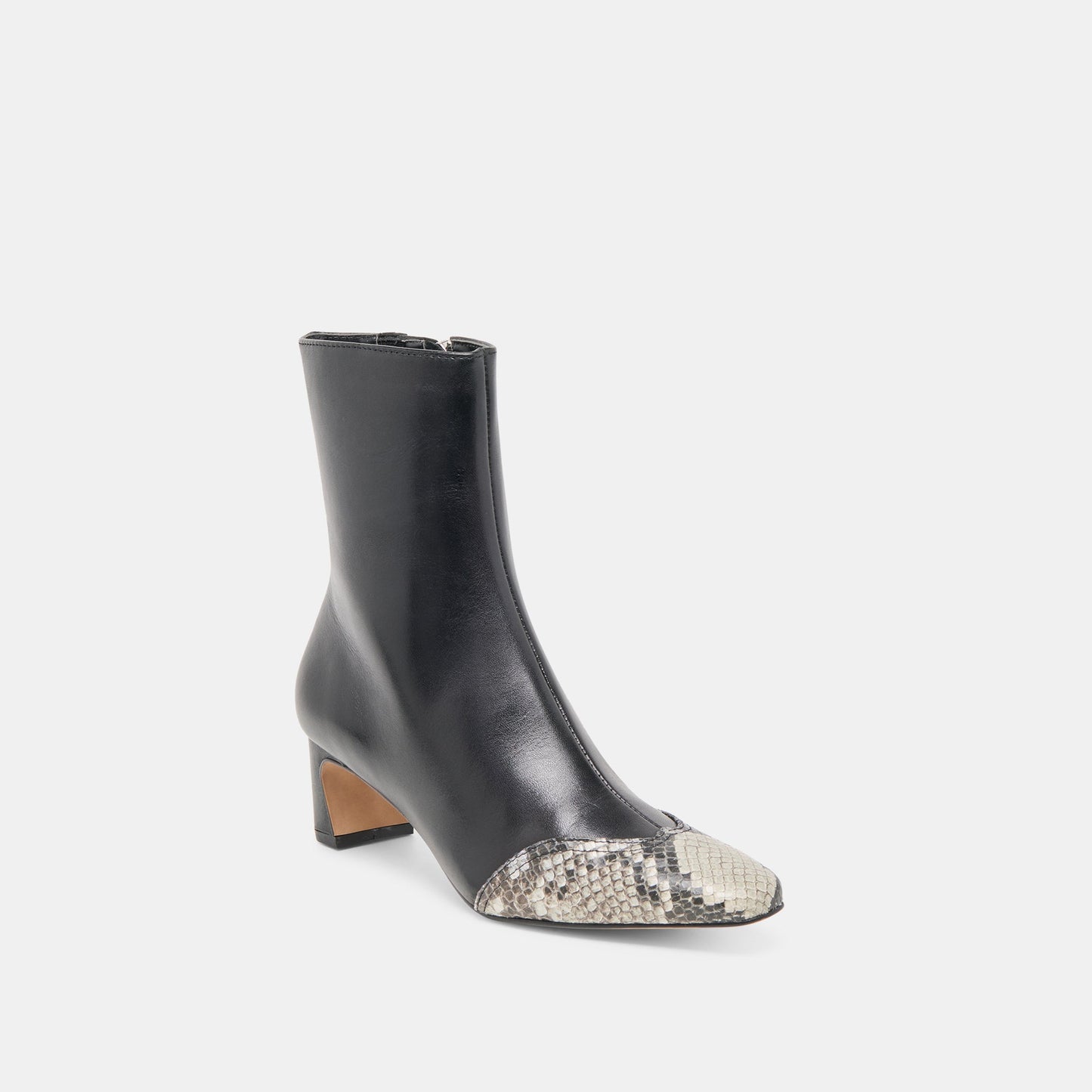 Anika Black Multi Leather Boots - BLACK MULTI LEATHER