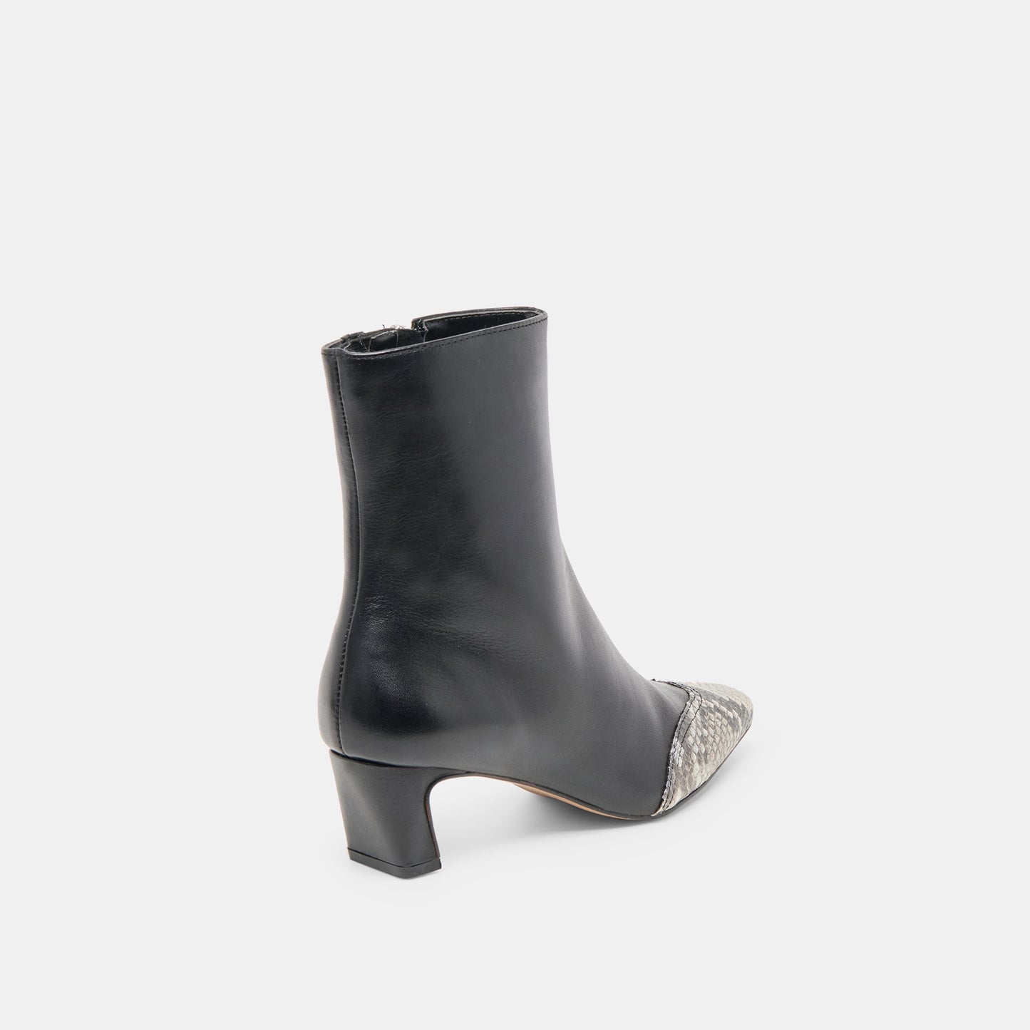 Anika Black Multi Leather Boots - BLACK MULTI LEATHER