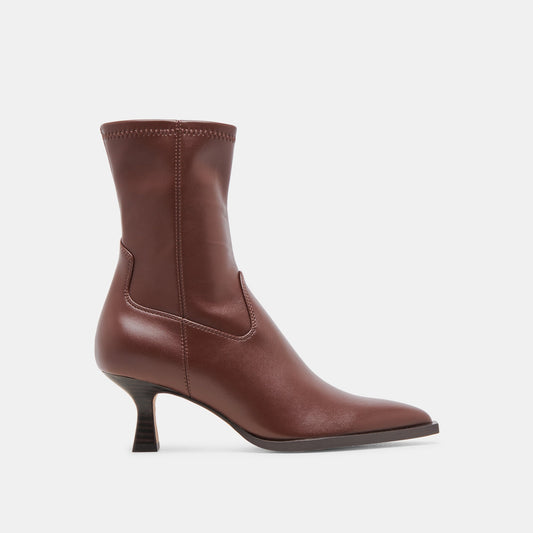 ARYA WIDE CALF BOOTS CHOCOLATE LEATHER - CHOCOLATE LEATHER
