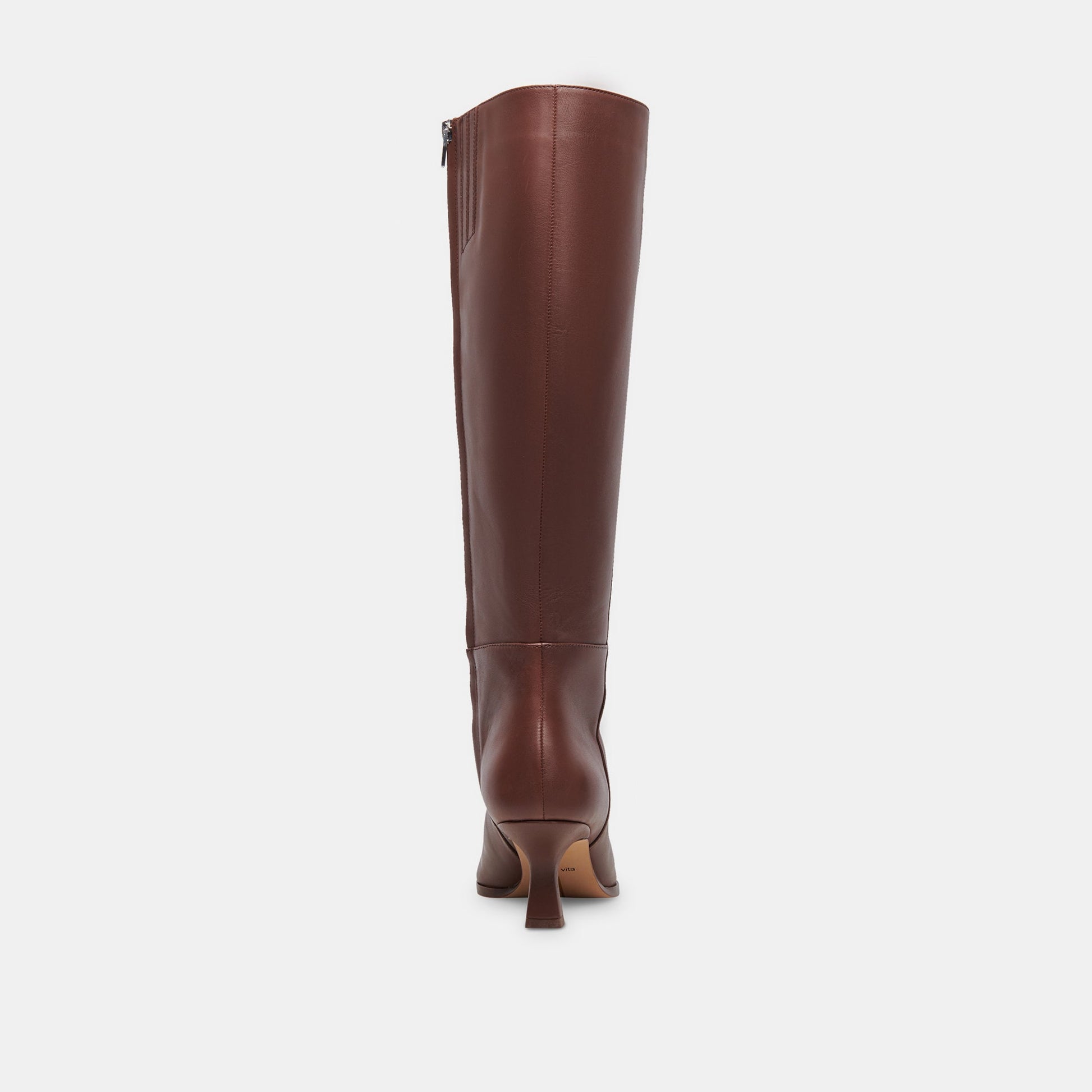 Auggie Extra Wide Calf Chocolate Boots - CHOCOLATE LEATHER