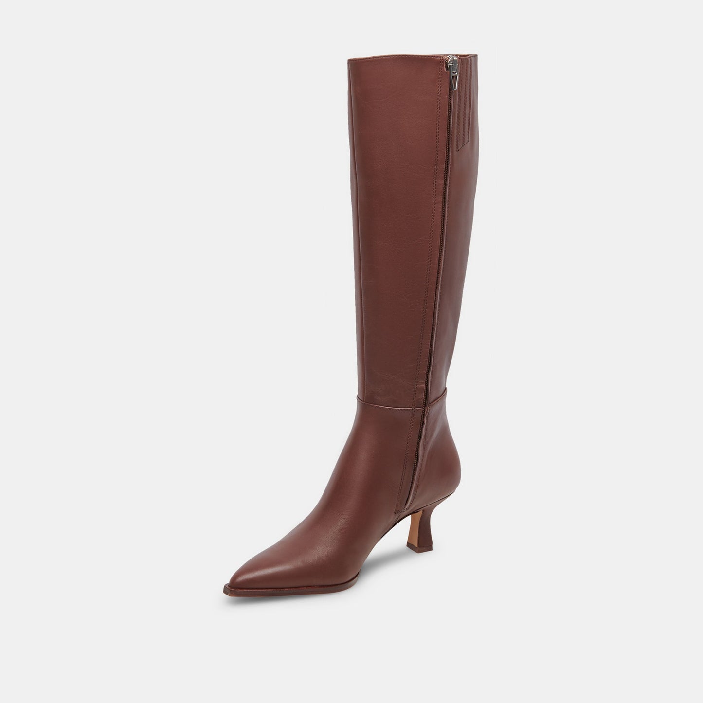 Auggie Extra Wide Calf Chocolate Boots - CHOCOLATE LEATHER