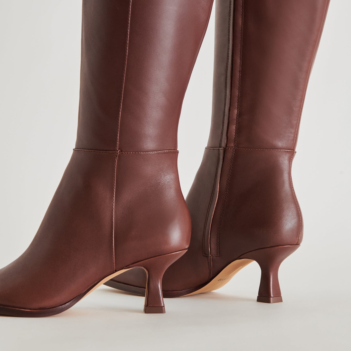 Auggie Extra Wide Calf Chocolate Boots - CHOCOLATE LEATHER