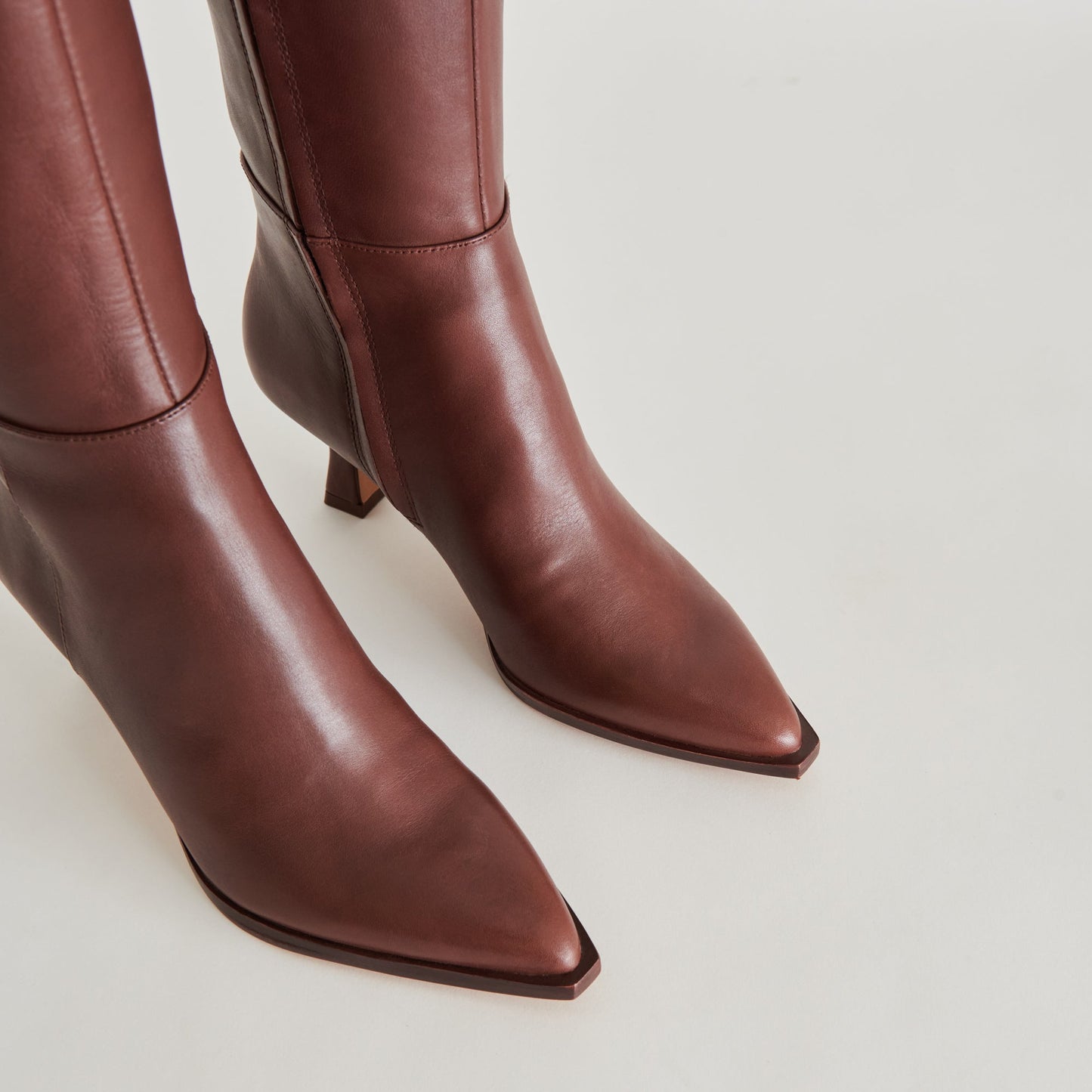 Auggie Extra Wide Calf Chocolate Boots - CHOCOLATE LEATHER