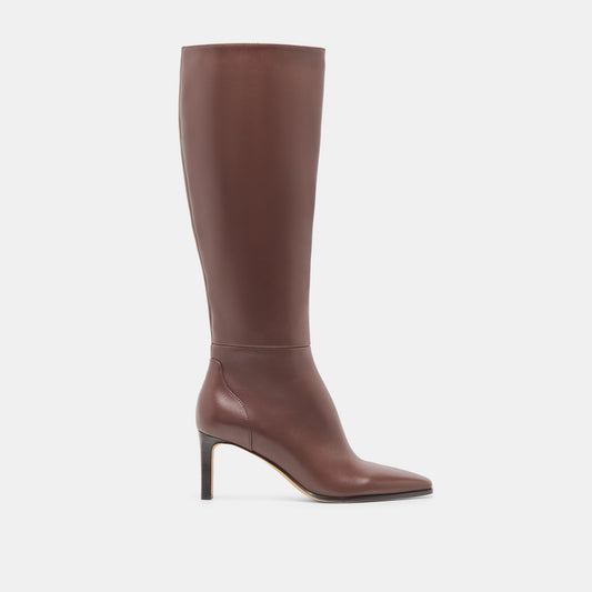 Emmi Chocolate Leather Boots - CHOCOLATE LEATHER