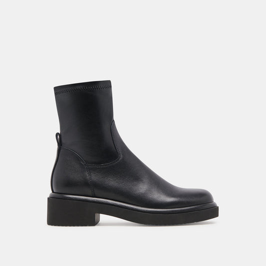 Simaya H2O Wide Black Leather Boots - BLACK LEATHER