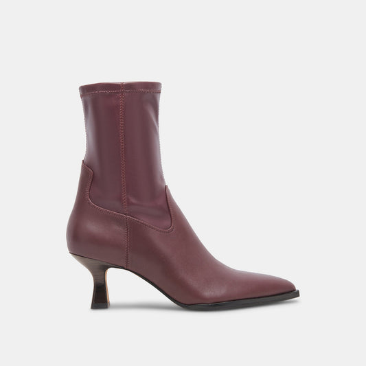 ARYA WIDE CALF BOOTS WINE LEATHER - WINE LEATHER