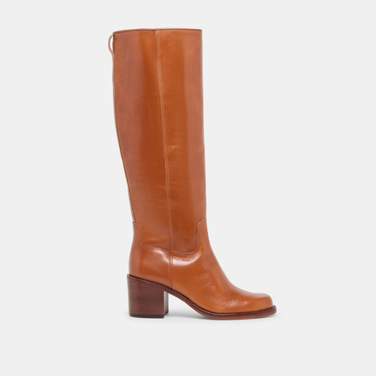 Lucyle Tan Leather Boots - TAN LEATHER