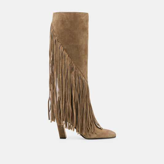 Giano Olive Suede Boots - OLIVE SUEDE