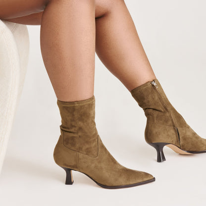 Arya Olive Stella Suede Boots - OLIVE STELLA SUEDE