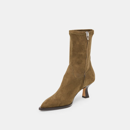 Arya Olive Stella Suede Boots - OLIVE STELLA SUEDE
