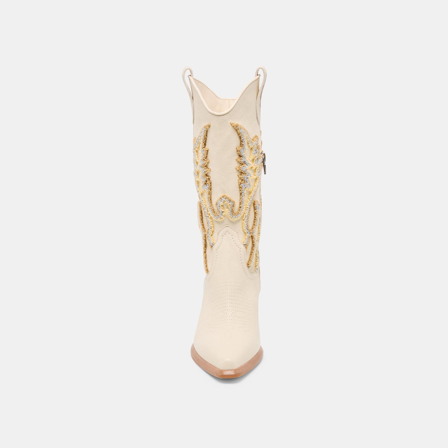 Vila Ivory Leather Boots - IVORY LEATHER