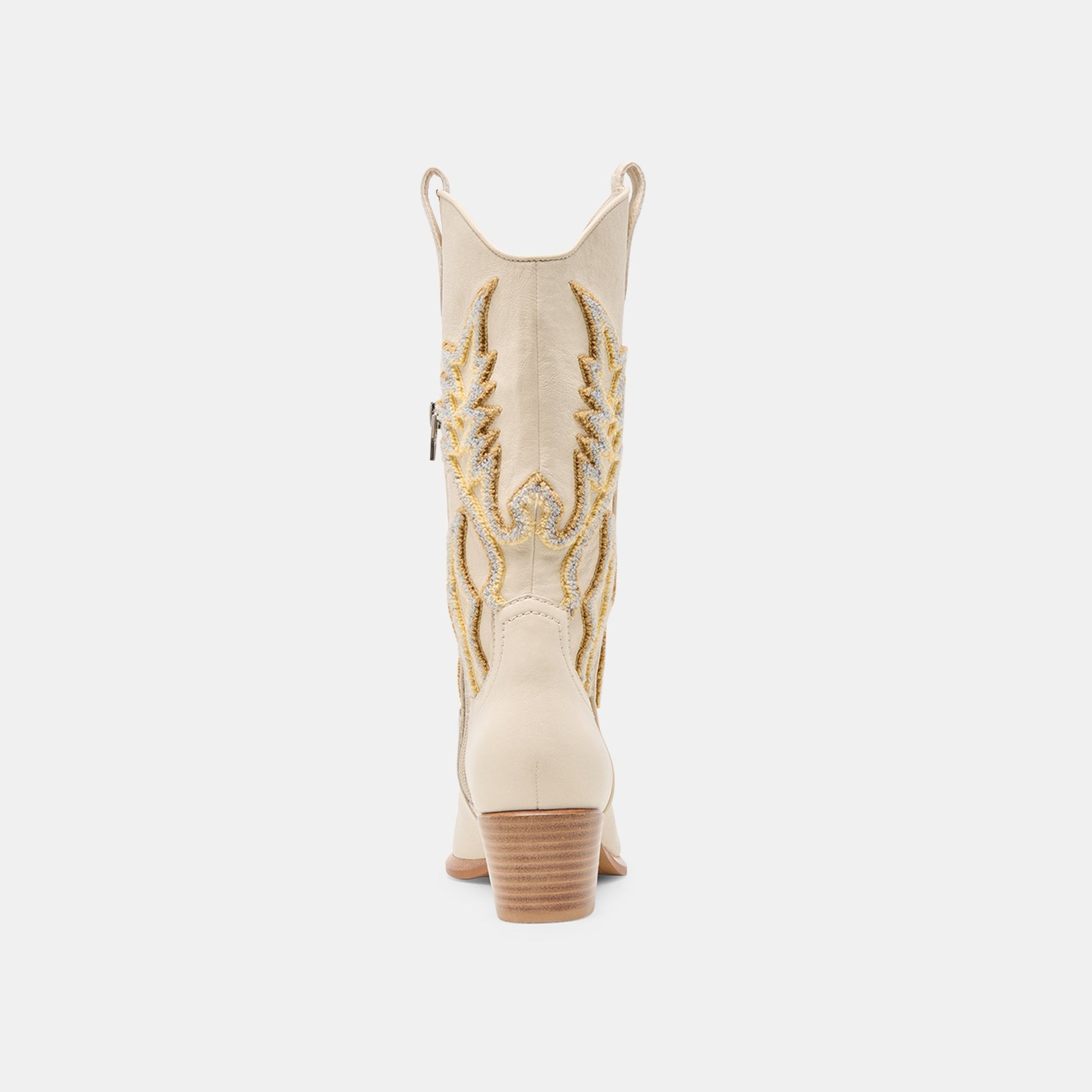 Vila Ivory Leather Boots - IVORY LEATHER