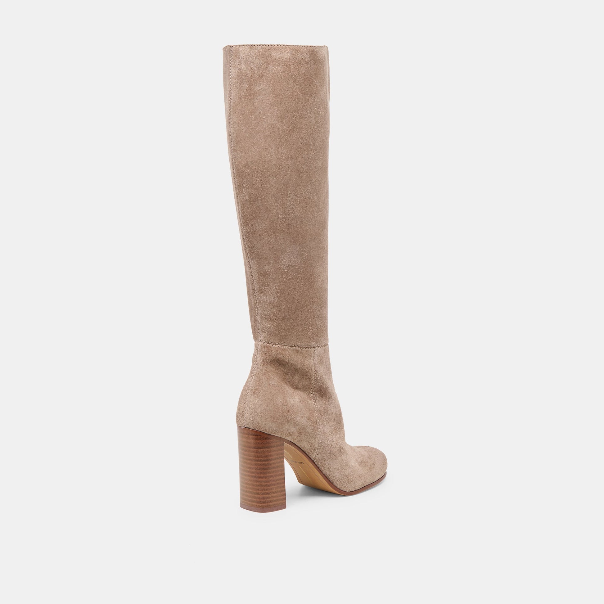 Hudsin Wide Calf Barley Suede Boots - BARLEY SUEDE