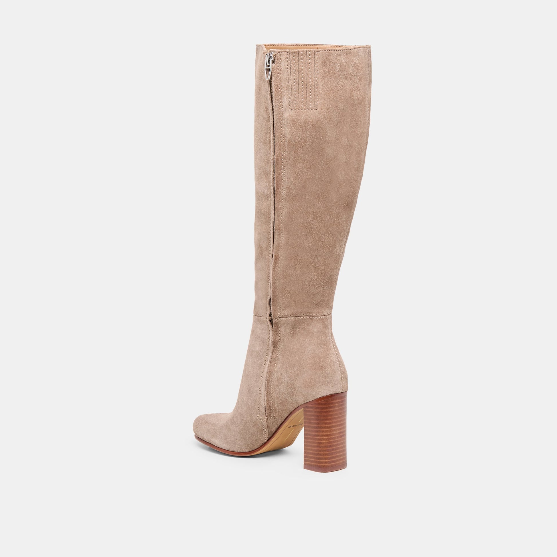 Hudsin Wide Calf Barley Suede Boots - BARLEY SUEDE