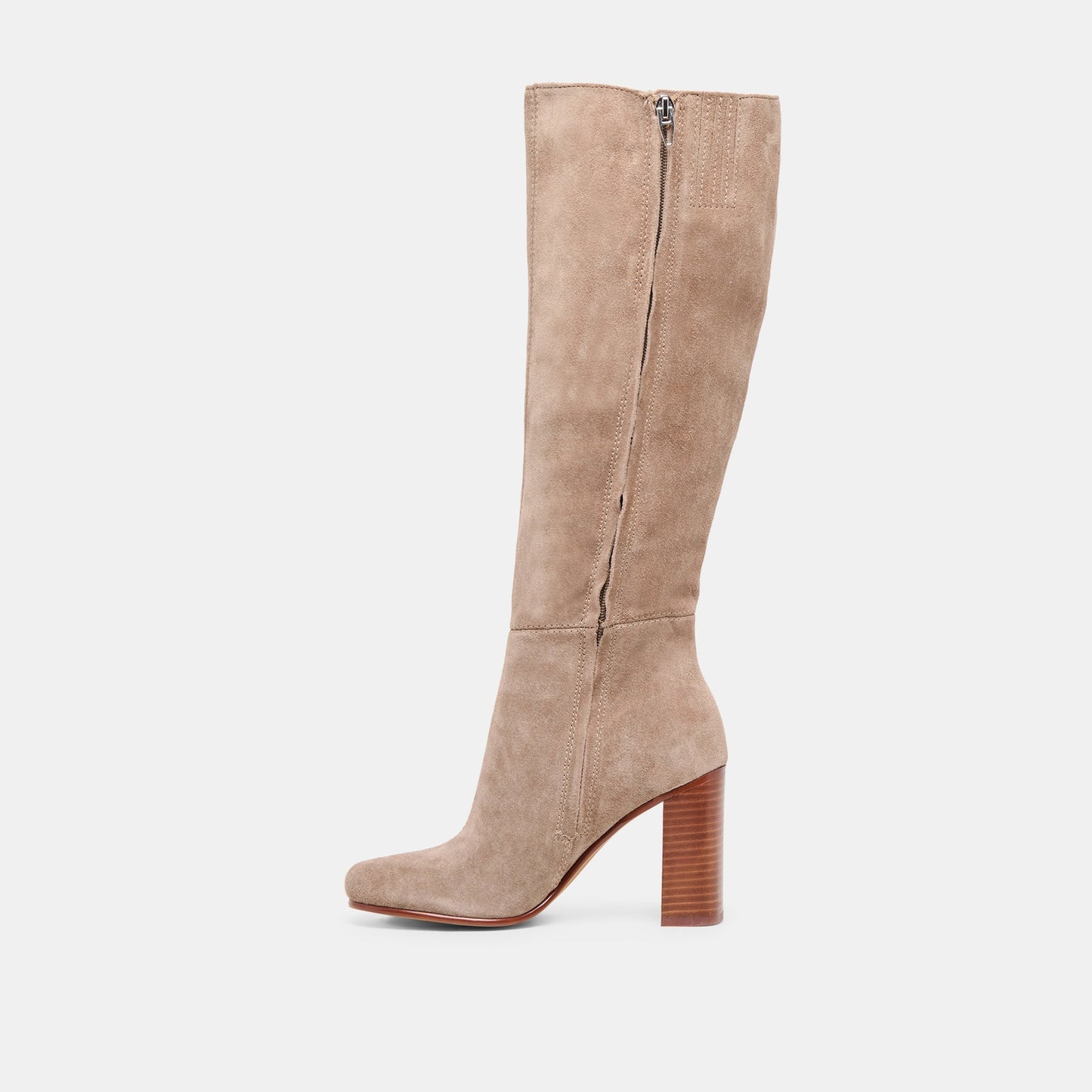 Hudsin Wide Calf Barley Suede Boots - BARLEY SUEDE