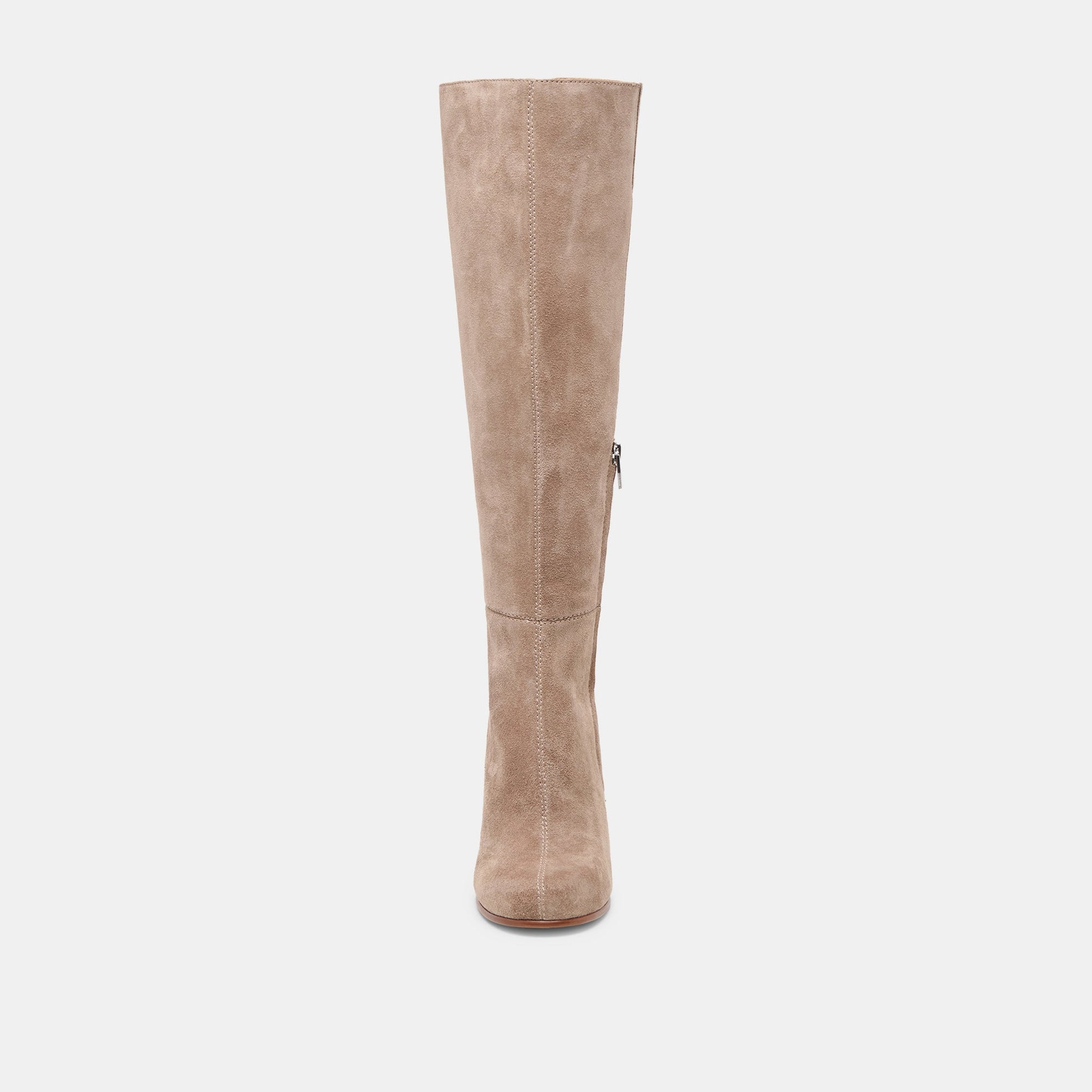 Hudsin Wide Calf Barley Suede Boots - BARLEY SUEDE