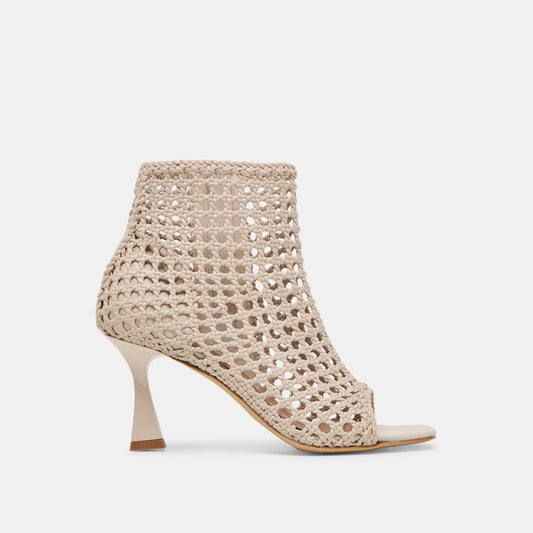 Quin Bone Woven Leather Heels - BONE WOVEN LEATHER