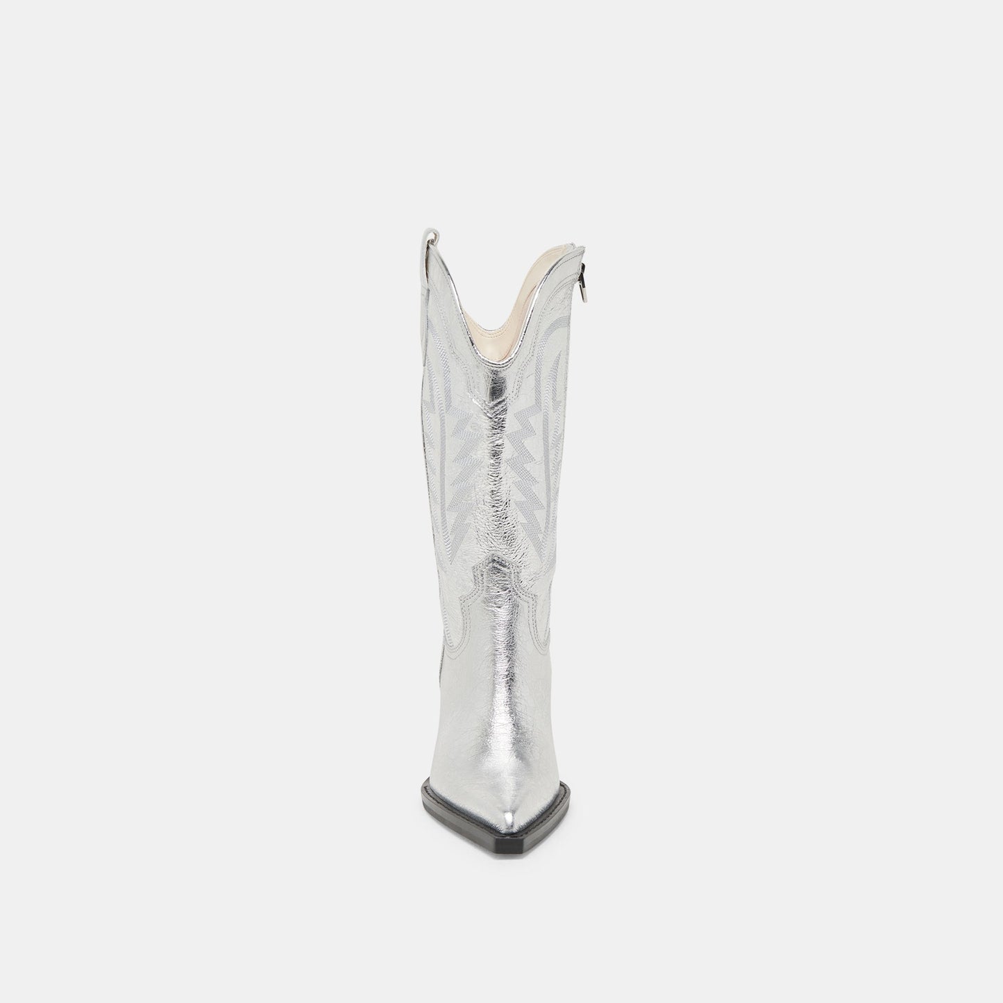 Ryland Extra Wide Calf Silver Boots - SILVER DISTRESSED LEATHER