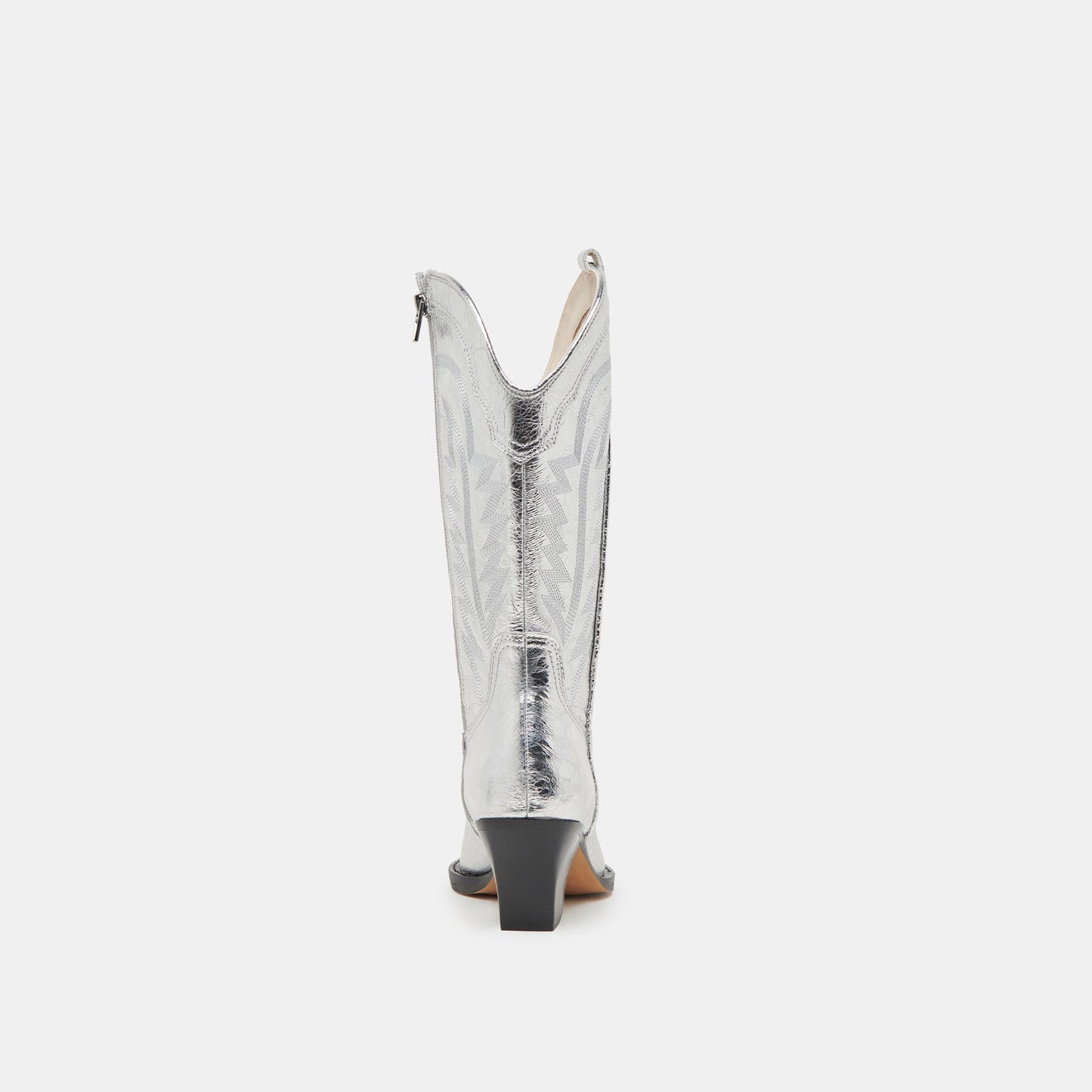 Ryland Extra Wide Calf Silver Boots - SILVER DISTRESSED LEATHER