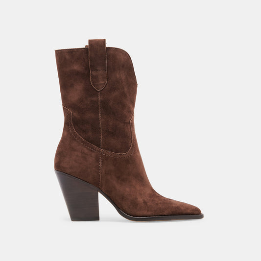 JESSEY BOOTS DK BROWN SUEDE - DK BROWN SUEDE