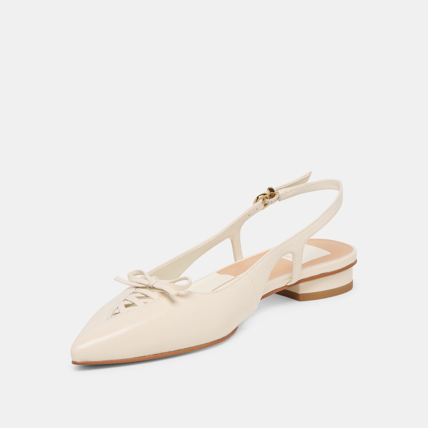Owana Off White Leather Flats - OFF WHITE LEATHER