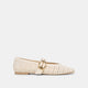 CREME PERFORATED SUEDE