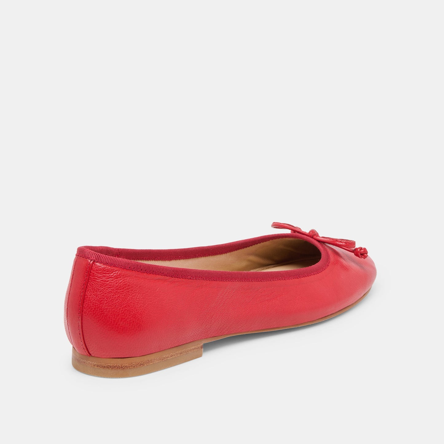Ritla Cherry Leather Ballet Flats - CHERRY LEATHER