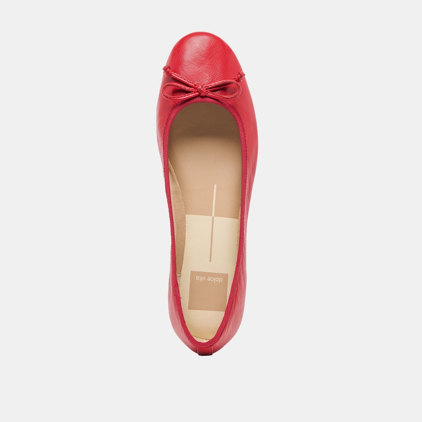 Ritla Cherry Leather Ballet Flats - CHERRY LEATHER