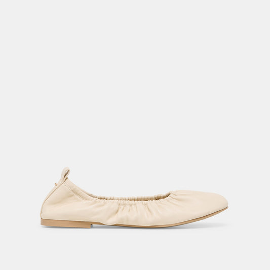 Conrad Bone Leather Ballet Flats - BONE LEATHER