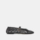 BLACK WOVEN LEATHER