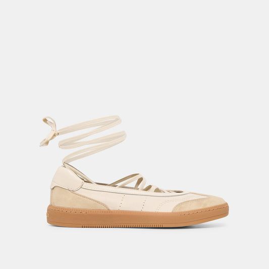 Nyomie Ivory Multi Leather Sneakers - IVORY MULTI LEATHER