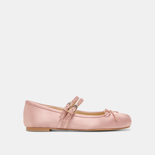 Gibsen Blush Satin Ballet Flats - BLUSH SATIN