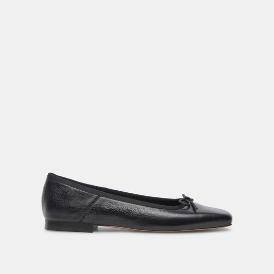 ANISA Ballet Flats Black Leather - BLACK LEATHER