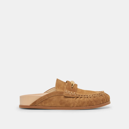 Jodero Lt Brown Suede Flats - LT BROWN SUEDE