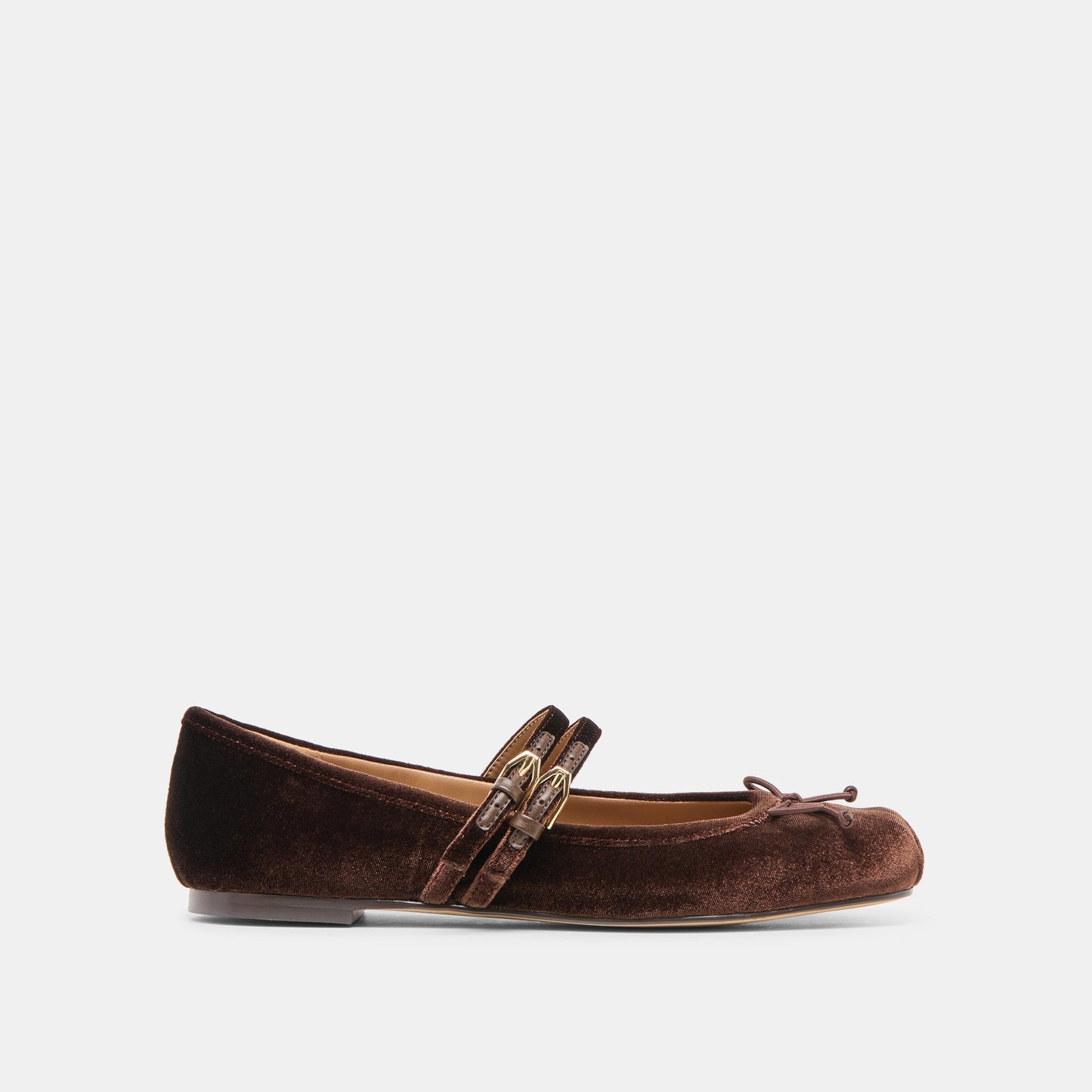 Gibsen Chocolate Velvet Ballet Flats - CHOCOLATE VELVET