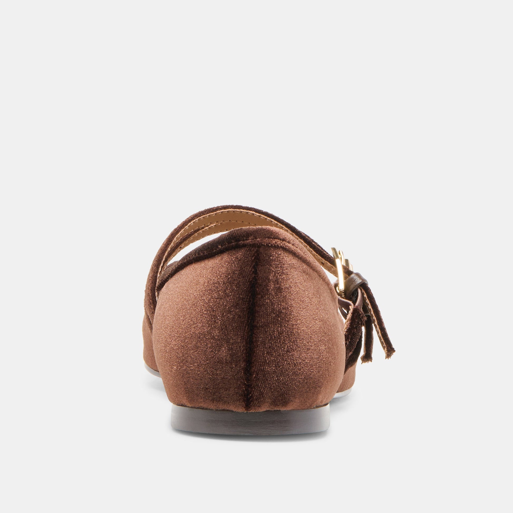 Gibsen Chocolate Velvet Ballet Flats - CHOCOLATE VELVET