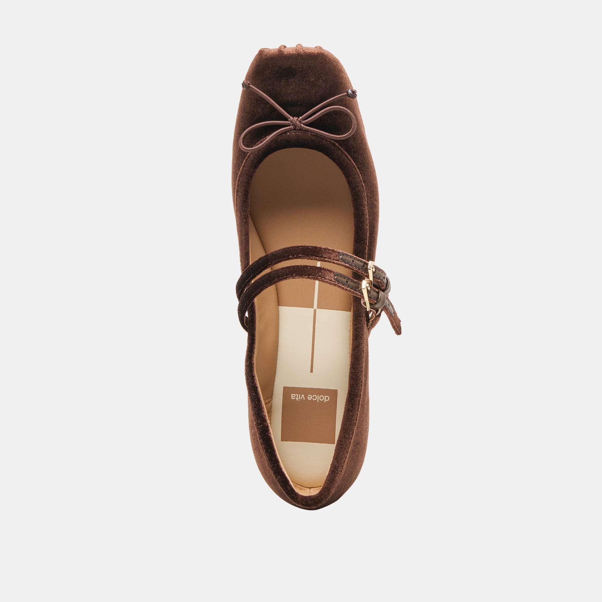 Gibsen Chocolate Velvet Ballet Flats - CHOCOLATE VELVET