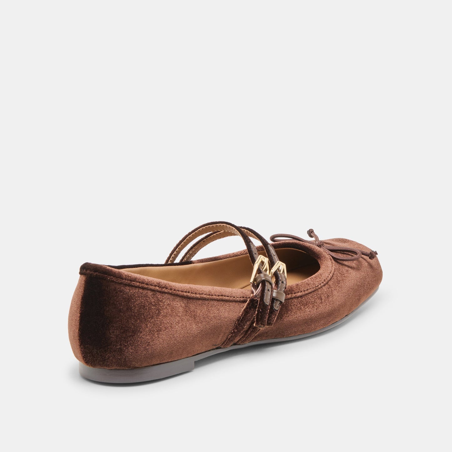 Gibsen Chocolate Velvet Ballet Flats - CHOCOLATE VELVET