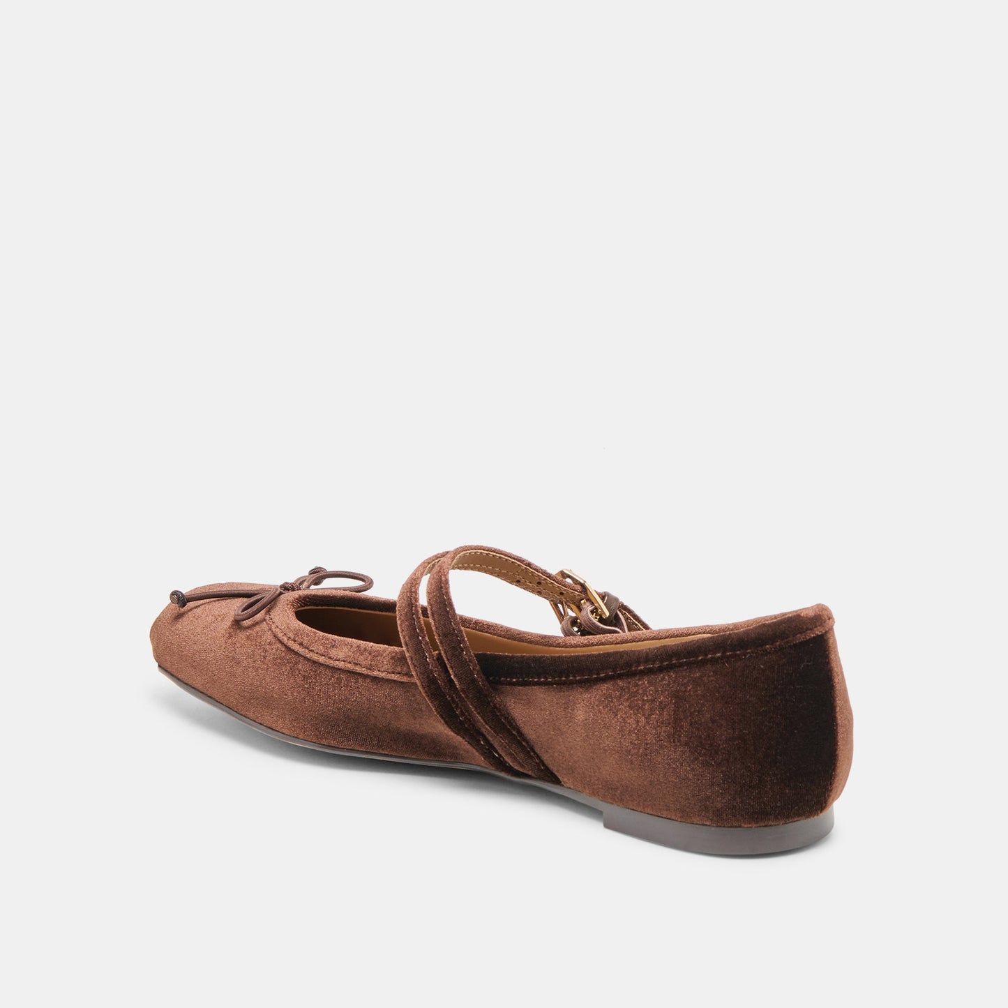 Gibsen Chocolate Velvet Ballet Flats - CHOCOLATE VELVET