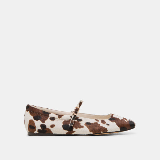Reyes Cocoa Taurus Calf Hair Ballet Flats - COCOA TAURUS CALF HAIR