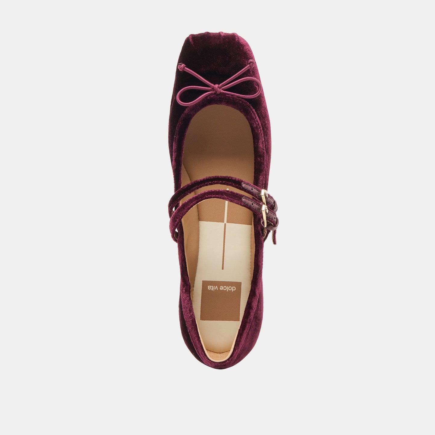 Gibsen Burgundy Velvet Ballet Flats - BURGUNDY VELVET